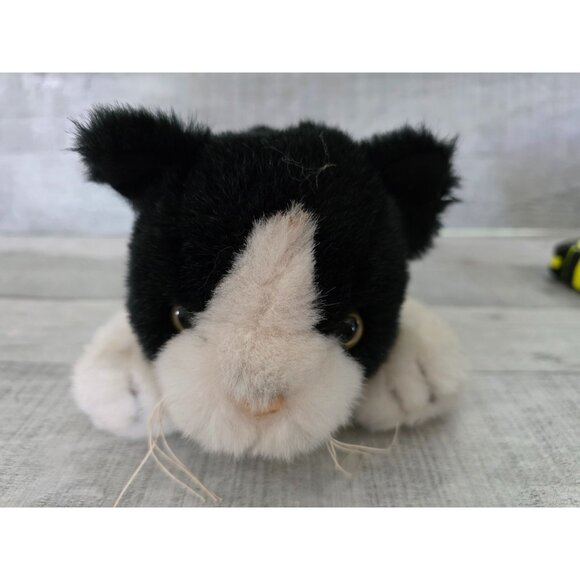 FAO Schwarz Plush Black & White Tuxedo Cat Stuffed Animal Toy - Picture 3 of 8